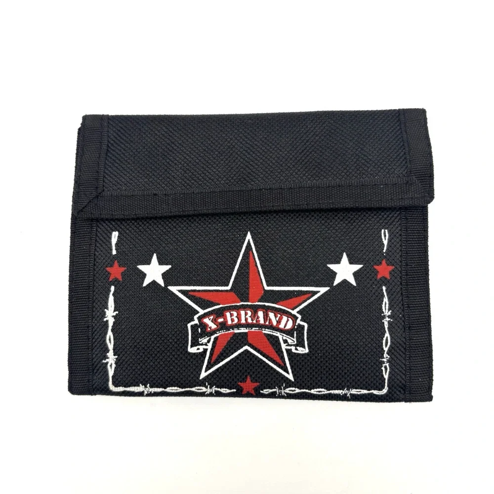 NEW Vintage Y2K X-Brand Nautical Star Barbed Wire Men's Bifold Wallet 4.75x3.75